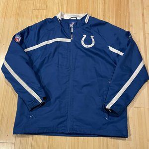 Indianapolis Colts NFL Reebok On Field Full Zip Lightweight Jacket Adult Size L